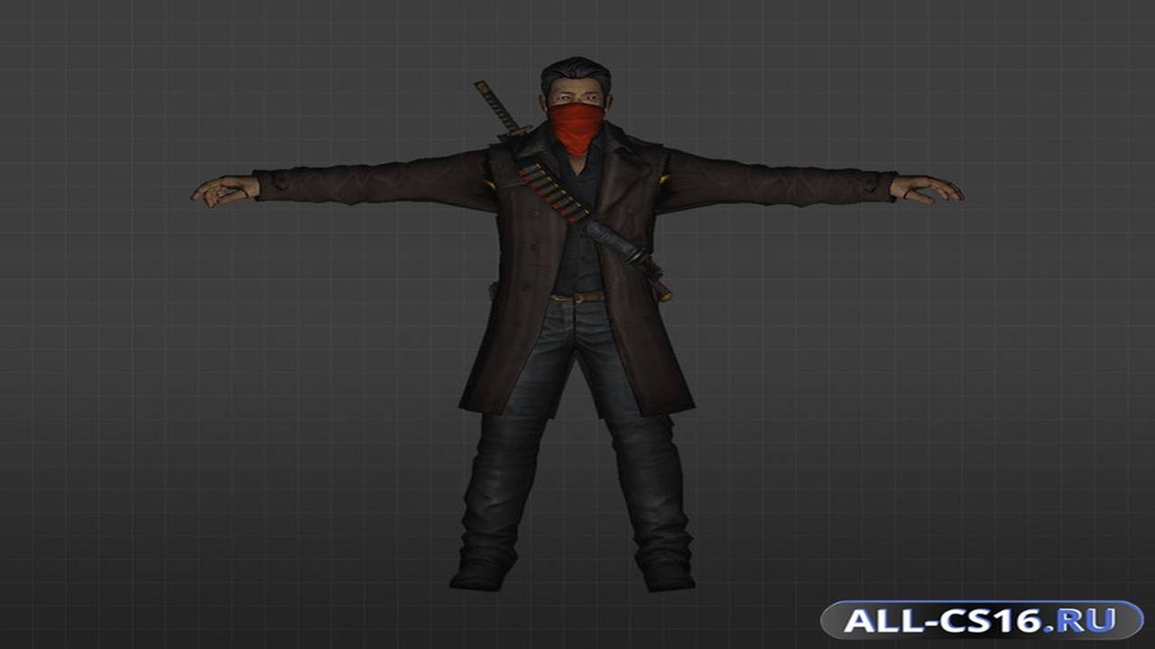 Модель игрока для CS 1.6 - Красный шарф