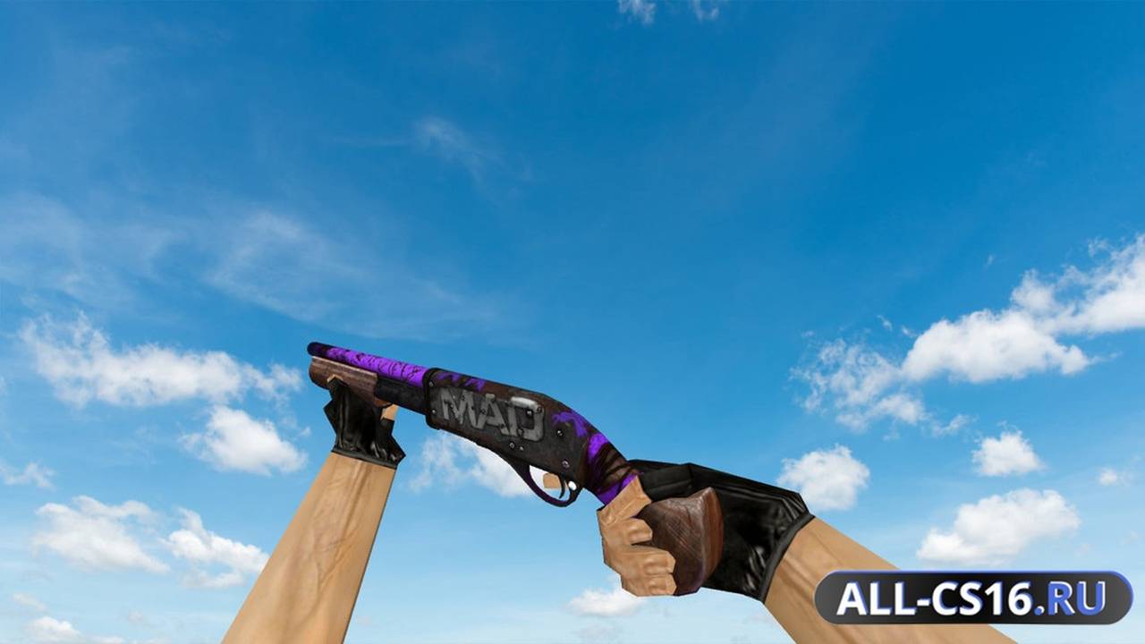 Модель оружия для CS 1.6 - Benelli M3 Sawed-off Purple Maniac