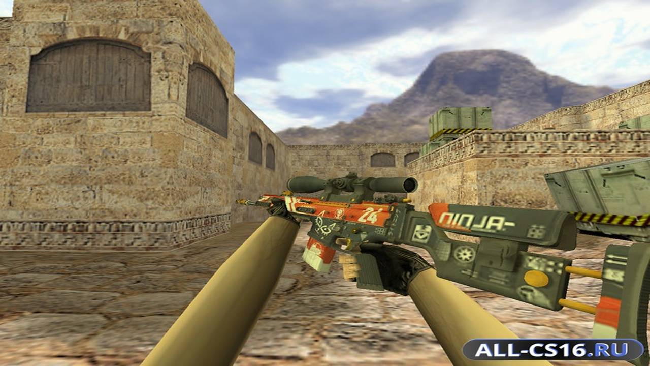 Модель оружия для CS 1.6 - SG-550 SCAR Кровавый спорт