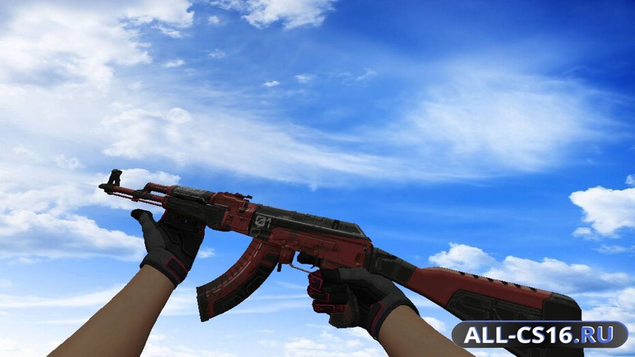 Модель оружия для CS 1.6 - Specialist Gloves Crimson Kimono Pack