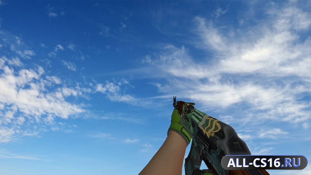 Модель оружия для CS 1.6 - Specialist Gloves Emerald Web Pack