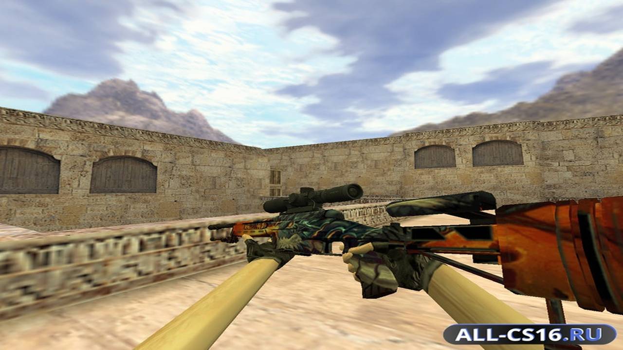 Модель оружия для CS 1.6 - Scout SSG-08 Пламя дракона