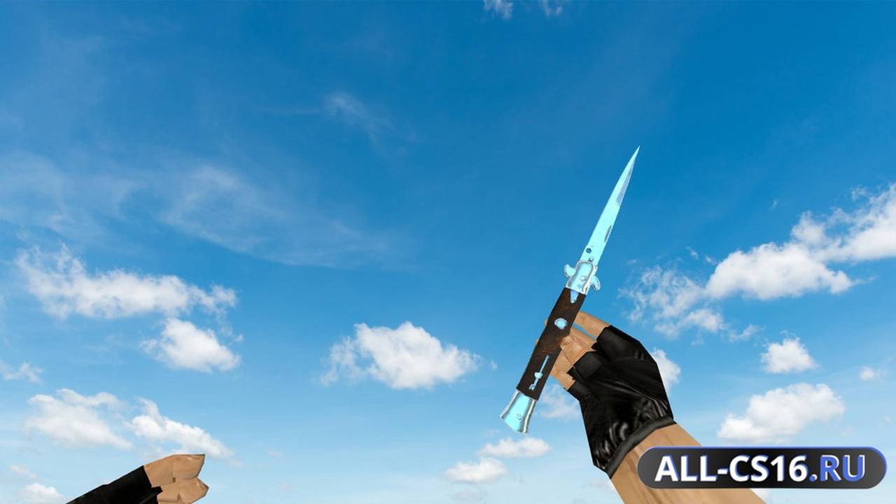 Модель оружия для CS 1.6 - Stiletto Blue Chrome