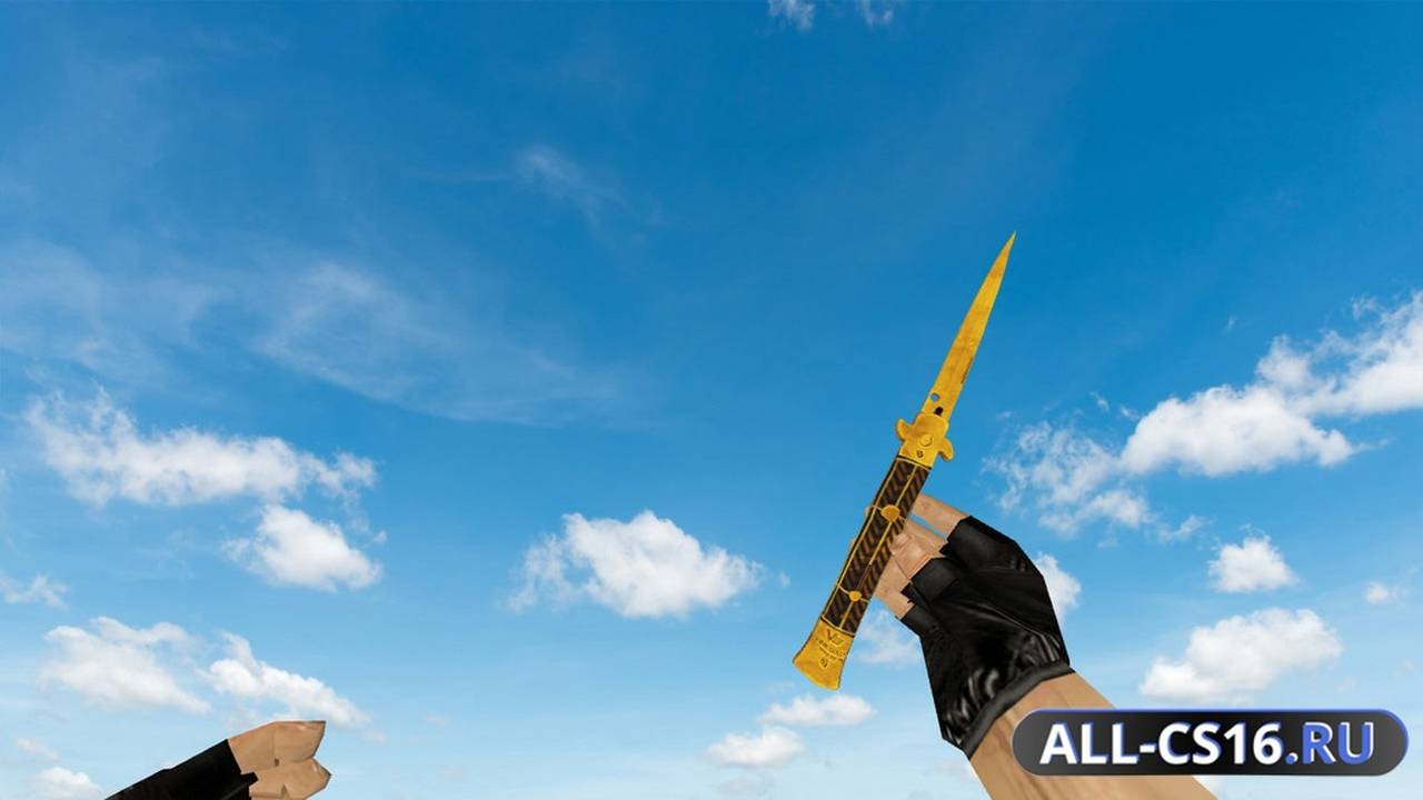 Модель оружия для CS 1.6 - Stiletto Fine Gold