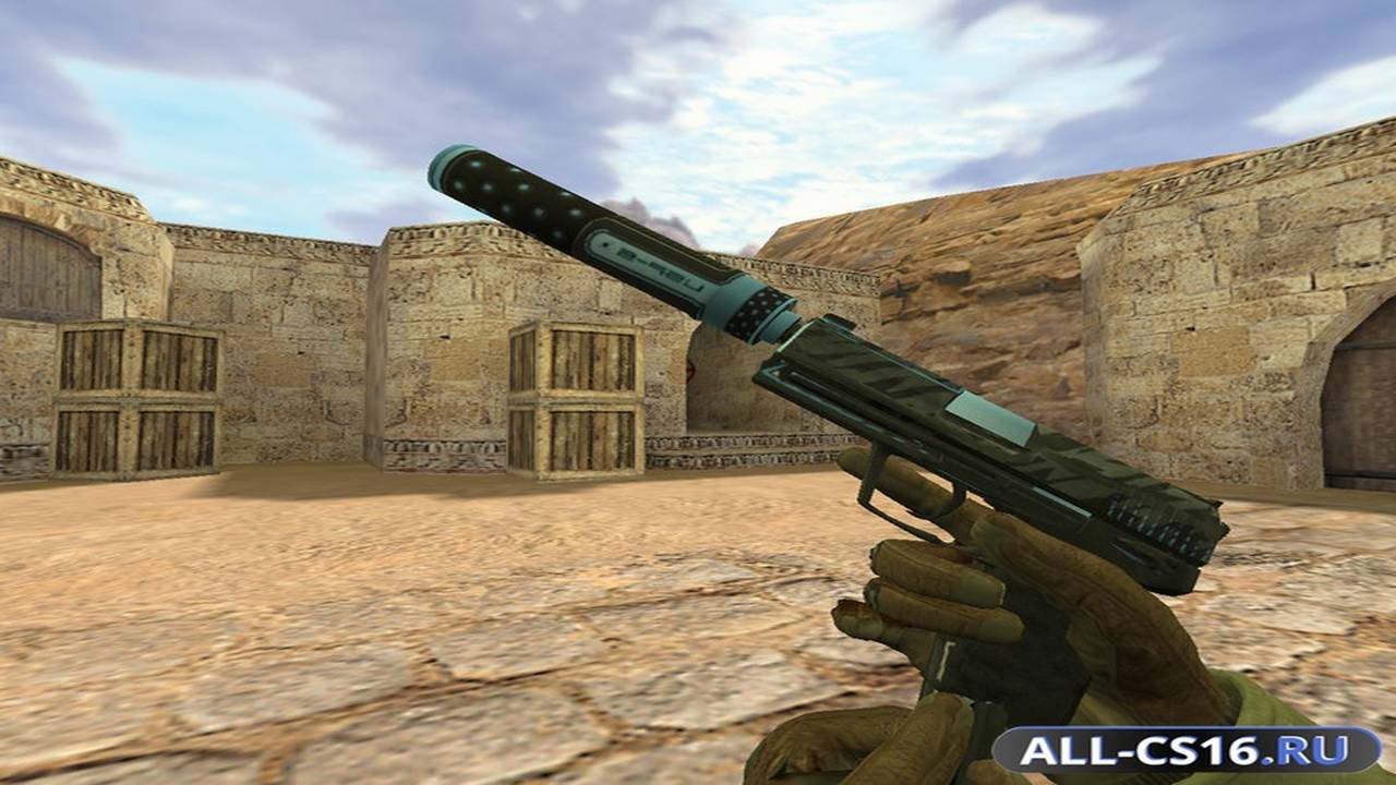 Модель оружия для CS 1.6 - USP USP Голубой Орион