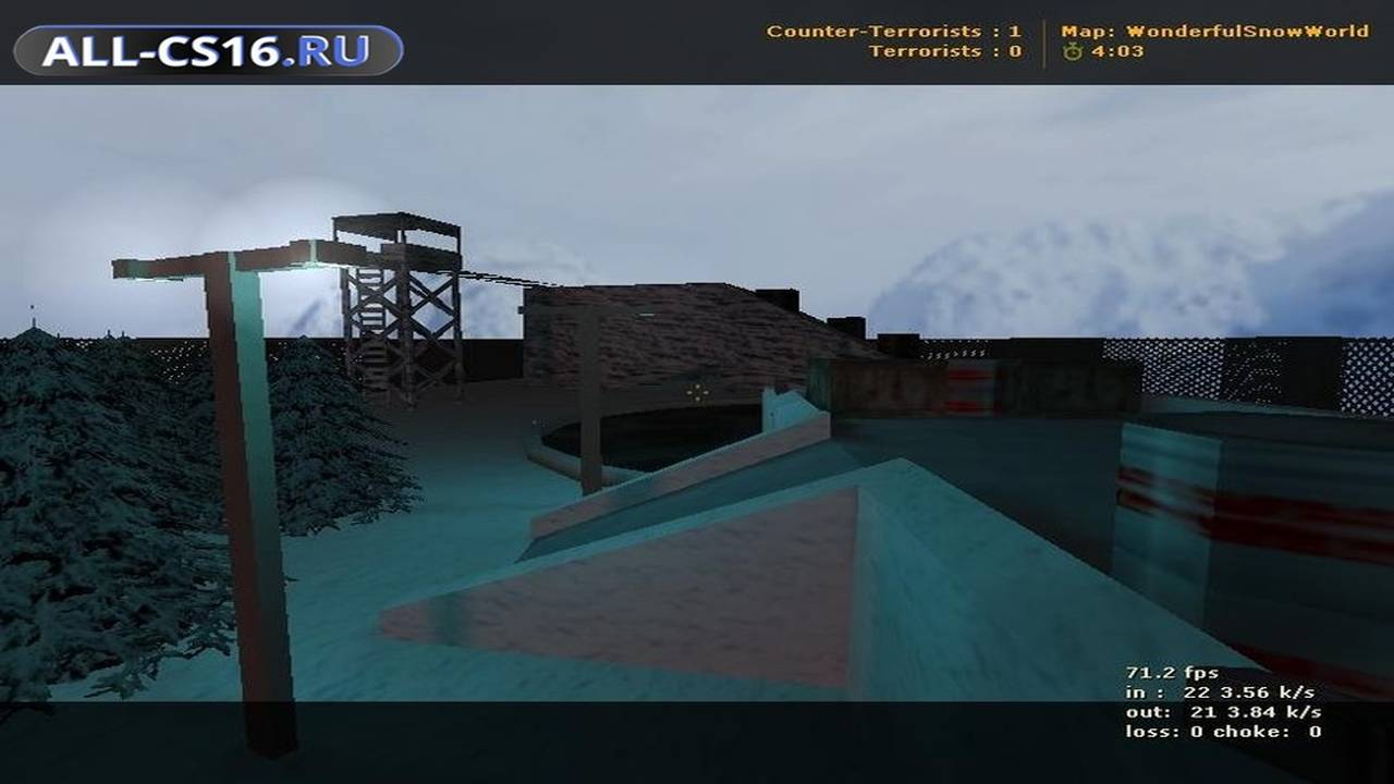 Карта «wonderfulsnowworld» для CS 1.6 для CS 1.6
