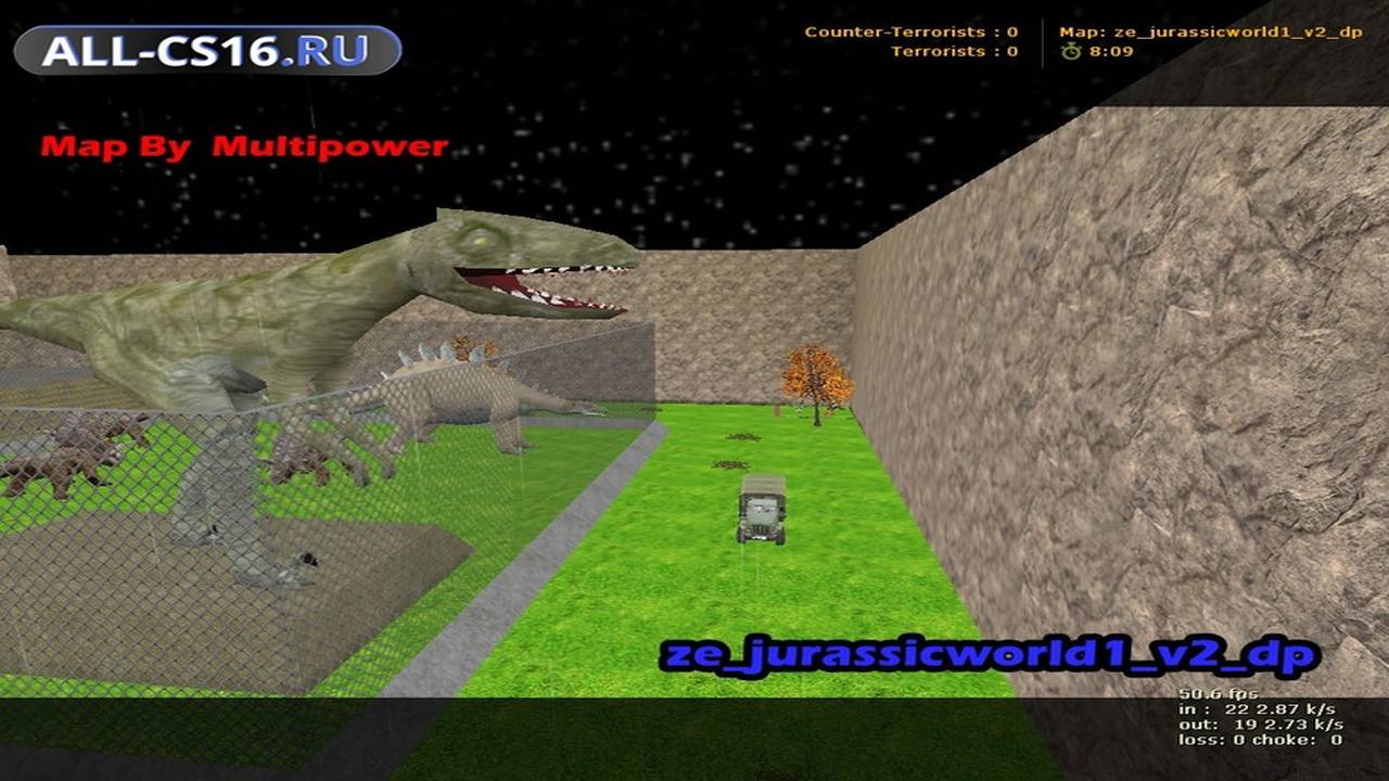 Карта «ze_jurassicworld_v2_dp1» для CS 1.6 для CS 1.6