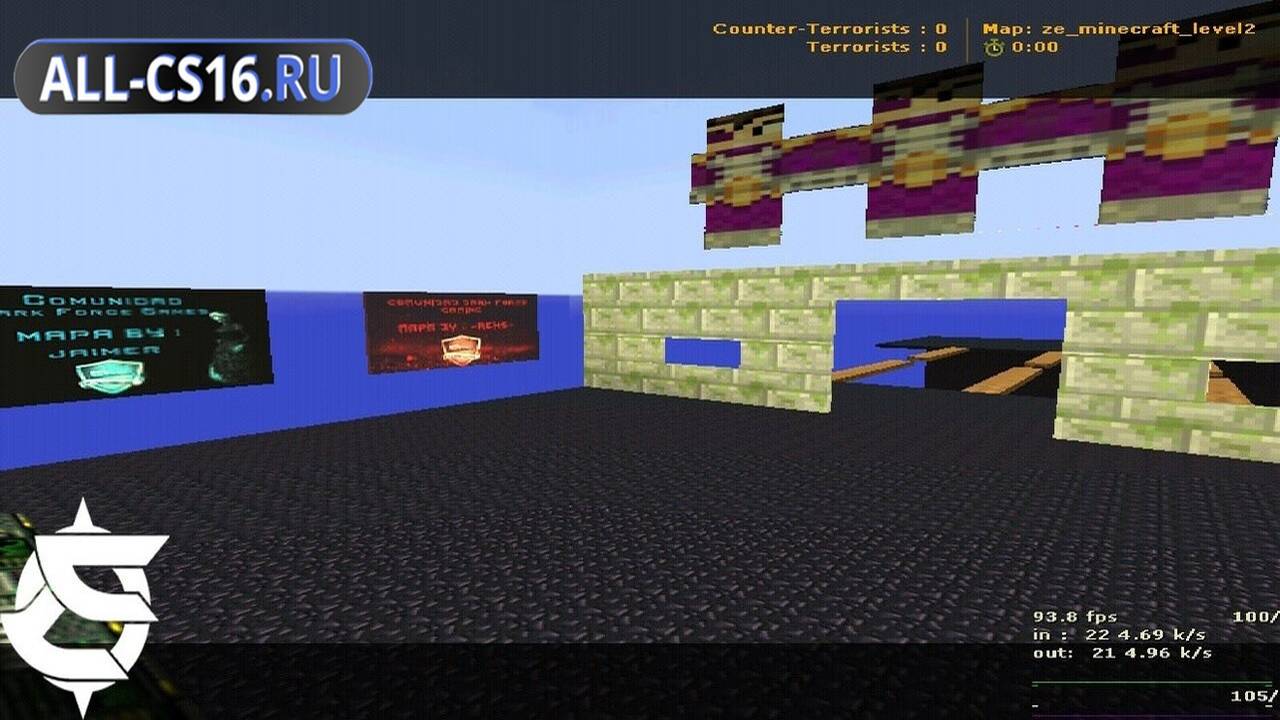 Карта «Ze_minecraft_level2_fix» для CS 1.6 для CS 1.6