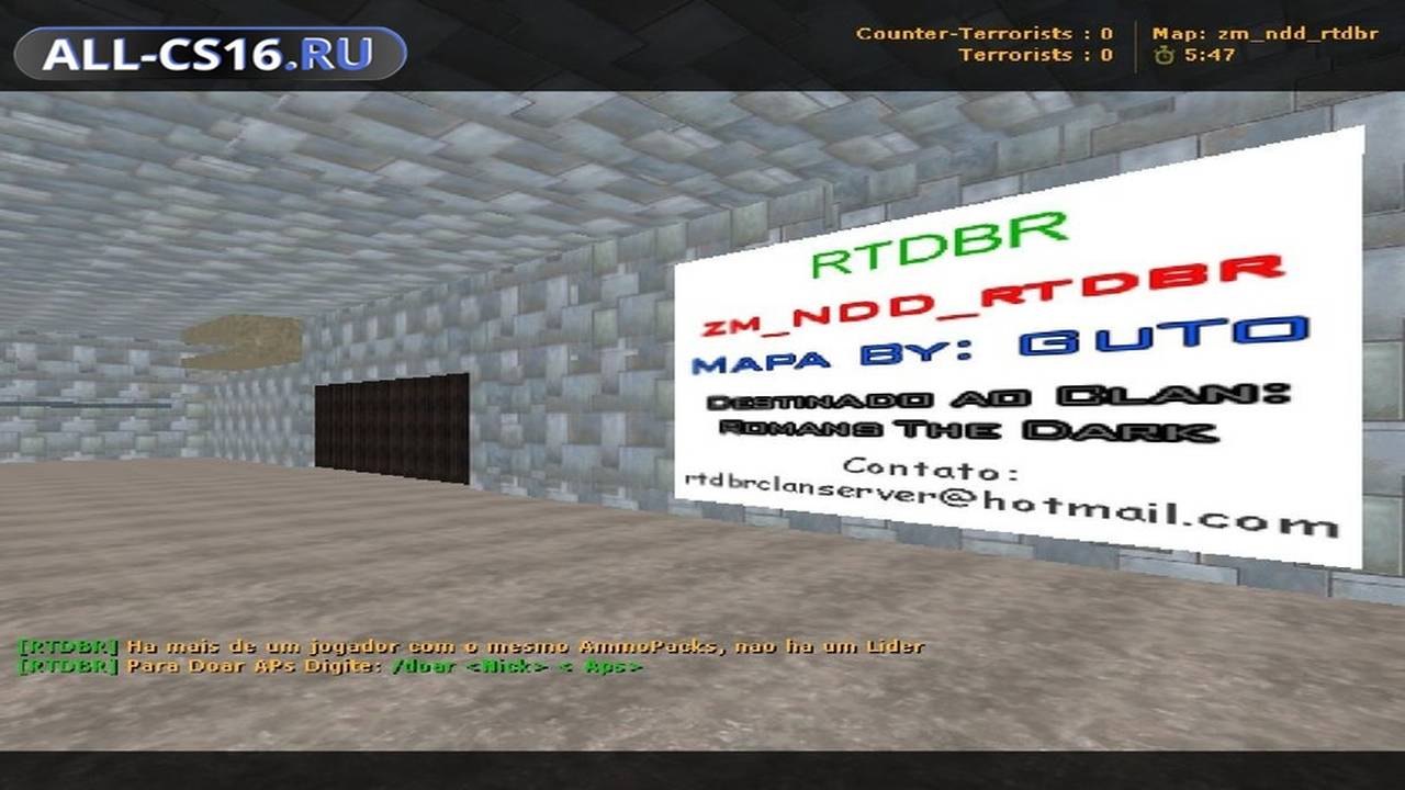 Карта «zm_ndd_rtdbr» для CS 1.6 для CS 1.6